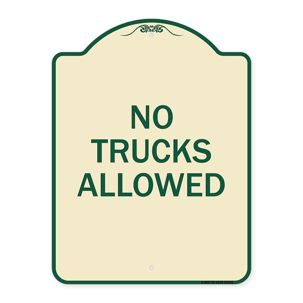Signmission Parking Lot No Trucks Allowed Heavy-Gauge Aluminum Architectural Sign, 24" x 18", TG-1824-23419 A-DES-TG-1824-23419 - main